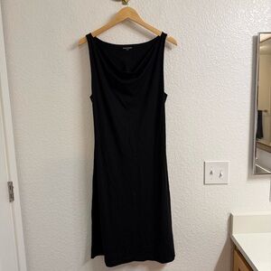 Eileen Fisher Black Cowl Neck Tank Dress Size M